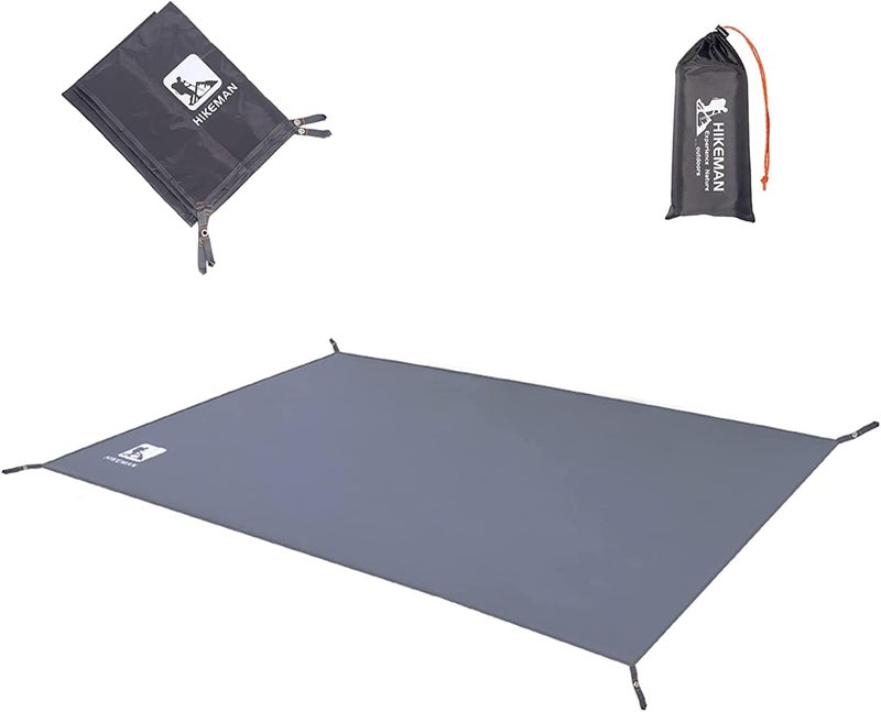HIKEMAN Tent Footprint - Waterproof Camping Tarp, Heavy Duty Tent Floor Saver, Ultralight Ground Sheet Mat for Hiking, Backpacking, Hammock, Beach - Storage Bag Included(M-83”x55”) - Image 1
